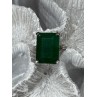 Vintage 925 Sterling Silver Emerald Ring Size 5