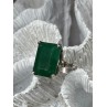 Vintage 925 Sterling Silver Emerald Ring Size 5
