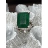 Vintage 925 Sterling Silver Emerald Ring Size 5