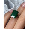 Vintage 925 Sterling Silver Emerald Ring Size 5