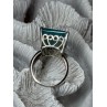 925 Sterling Silver Aquamarine Ring Size 7.5