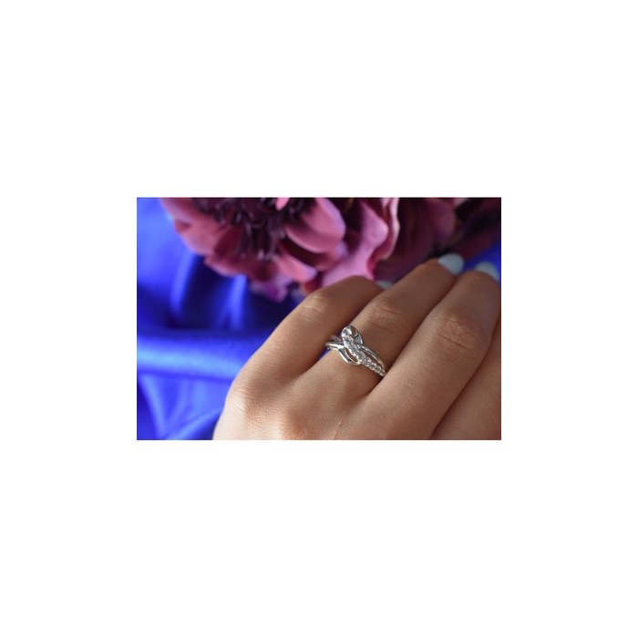 925 Sterling Silver White/colorless Spinel Ring Size 6.5