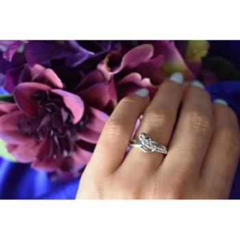 925 Sterling Silver White/colorless Spinel Ring Size 6.5