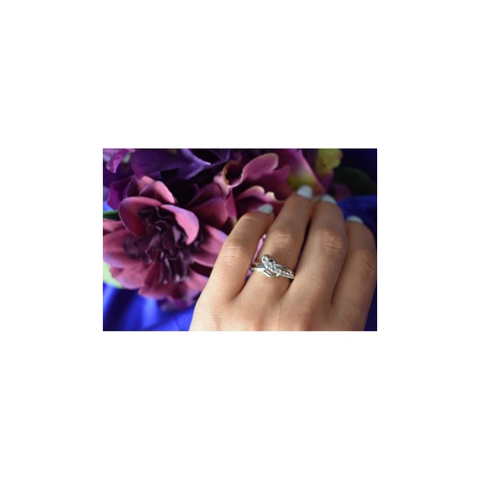 925 Sterling Silver White/colorless Spinel Ring Size 6.5