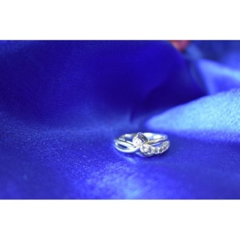 925 Sterling Silver White/colorless Spinel Ring Size 6.5