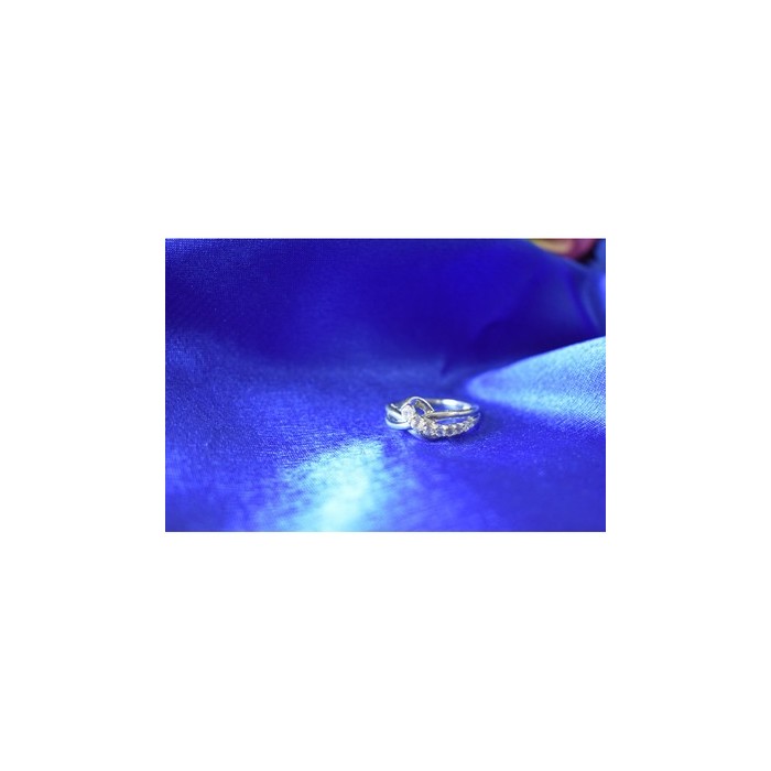 925 Sterling Silver White/colorless Spinel Ring Size 6.5