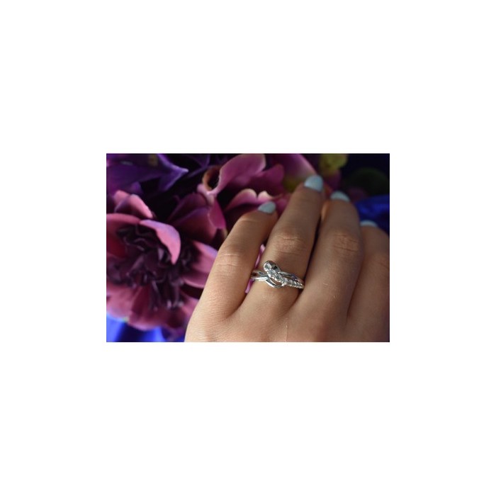 925 Sterling Silver White/colorless Spinel Ring Size 6.5