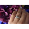 925 Sterling Silver White/colorless Spinel Ring Size 6.5