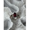 925 Sterling Silver Garnet Ring Size 7