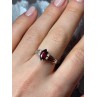 925 Sterling Silver Garnet Ring Size 7
