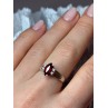925 Sterling Silver Garnet Ring Size 7