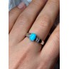 925 Sterling Silver Larimar & Beryl Ring Size 7.5