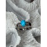 925 Sterling Silver Larimar & Beryl Ring Size 7.5