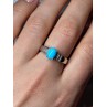 925 Sterling Silver Larimar & Beryl Ring Size 7.5