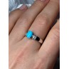 925 Sterling Silver Larimar & Beryl Ring Size 7.5