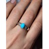 925 Sterling Silver Larimar & Beryl Ring Size 7.5