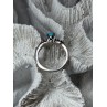 925 Sterling Silver Larimar & Beryl Ring Size 7.5