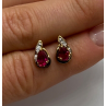 925 Sterling Silver Gold Plated Spinel Earrings