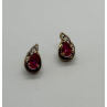 925 Sterling Silver Gold Plated Spinel Earrings