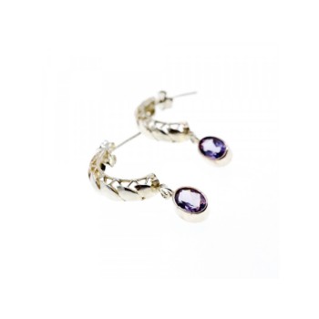 Vintage 925 Sterling Silver Tourmaline Earrings