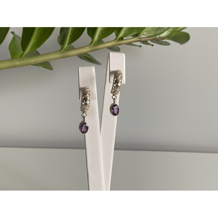 Vintage 925 Sterling Silver Tourmaline Earrings