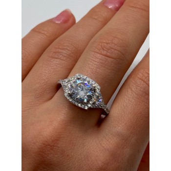 925 Sterling Silver CZ Ring Size 9.5