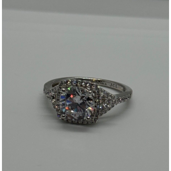 925 Sterling Silver CZ Ring Size 9.5