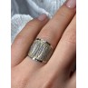 ELEGANT 925 STERLING SILVER & 10K YELLOW GOLD RING SIZE 7