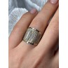 ELEGANT 925 STERLING SILVER & 10K YELLOW GOLD RING SIZE 7