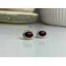 925 Sterling Silver Agate Stud Earrings