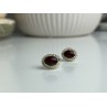 925 Sterling Silver Agate Stud Earrings