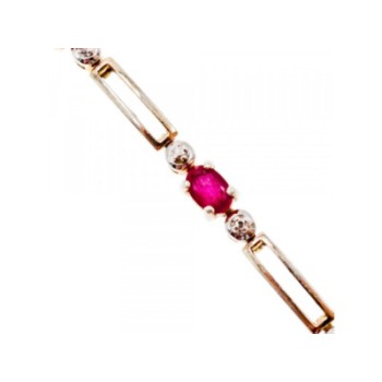 925 Sterling Silver Gold Plated Topaz Bracelet