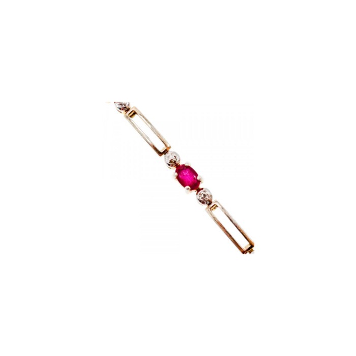 925 Sterling Silver Gold Plated Topaz Bracelet