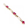 925 Sterling Silver Gold Plated Topaz Bracelet