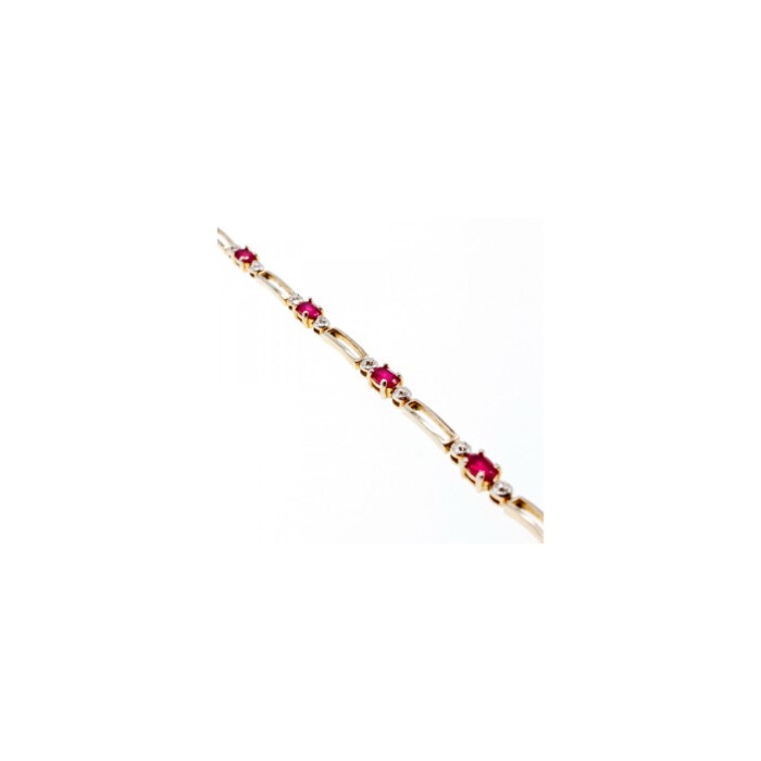 925 Sterling Silver Gold Plated Topaz Bracelet