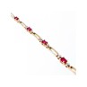 925 Sterling Silver Gold Plated Topaz Bracelet