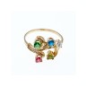 14K Yellow  Gold Multicolor Spinel Ring Size 7