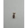 14K YELLOW GOLD PENDANT RUBY&DIAMOND