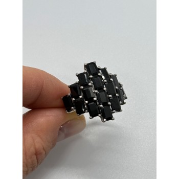 925 Sterling Silver Tourmaline Ring Size 5.5