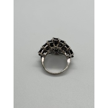 925 Sterling Silver Tourmaline Ring Size 5.5