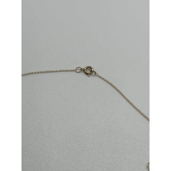 10K YELLOW GOLD NECKLACE TOPAZ & DIAMOND HEART