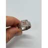 925 Sterling Silver Morganite & Goshenite Ring Size 7