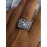 Men's 925 Sterling Silver CZ Ring Size 12