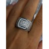 Men's 925 Sterling Silver CZ Ring Size 12