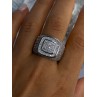 Men's 925 Sterling Silver CZ Ring Size 12