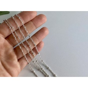 925 Sterling Silver Necklace Italy 29.9 in