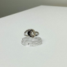 925 Sterling Silver CZ Ring Size 6.5 Italy