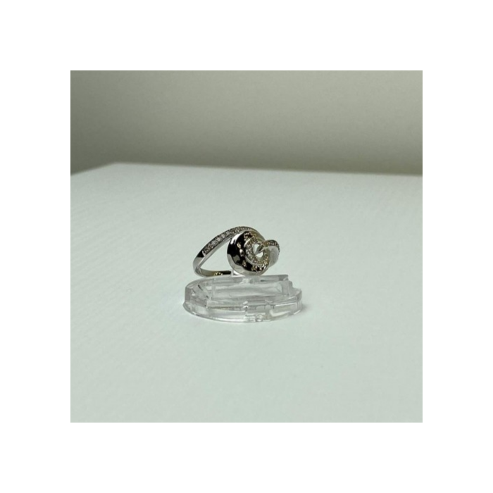 925 Sterling Silver CZ Ring Size 6.5 Italy