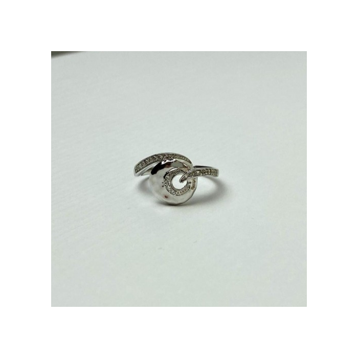 925 Sterling Silver CZ Ring Size 6.5 Italy