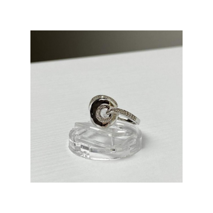 925 Sterling Silver CZ Ring Size 6.5 Italy